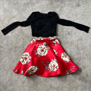 Girls holiday dress   This is 2 piece set.  Size 7 top and size 3 skirt.